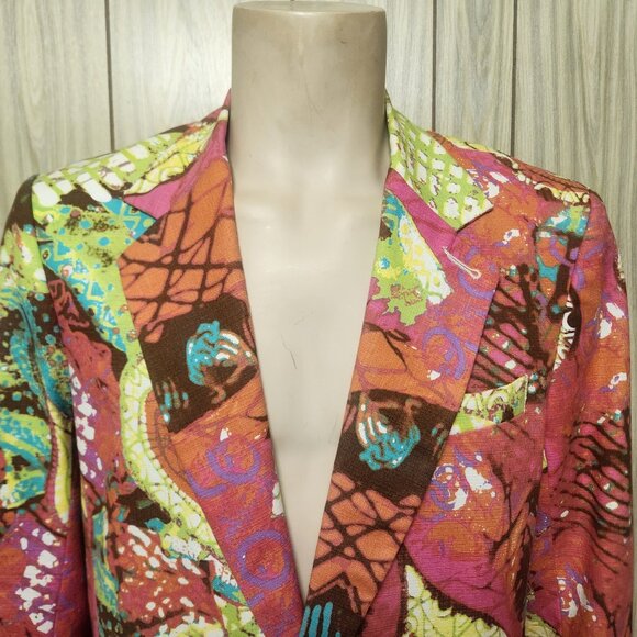 Trina Turk men's coat 40R vintage 1990s wild - Picture 1 of 11